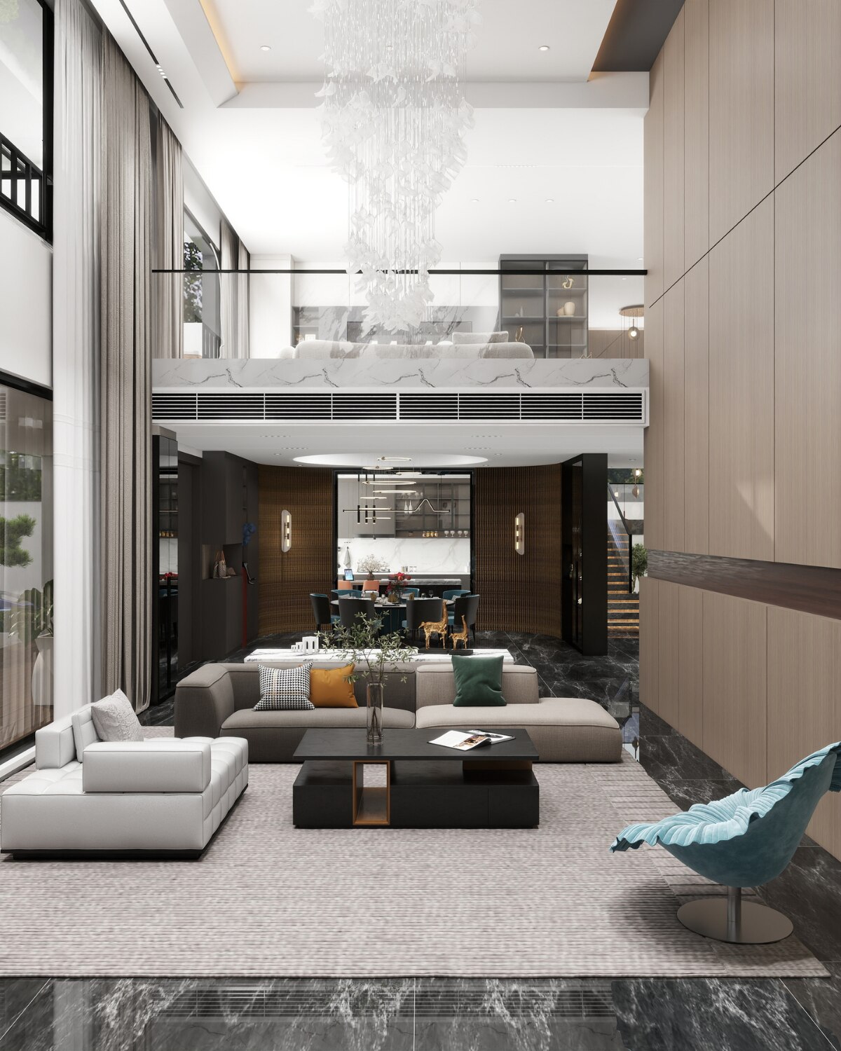 Double-height living room