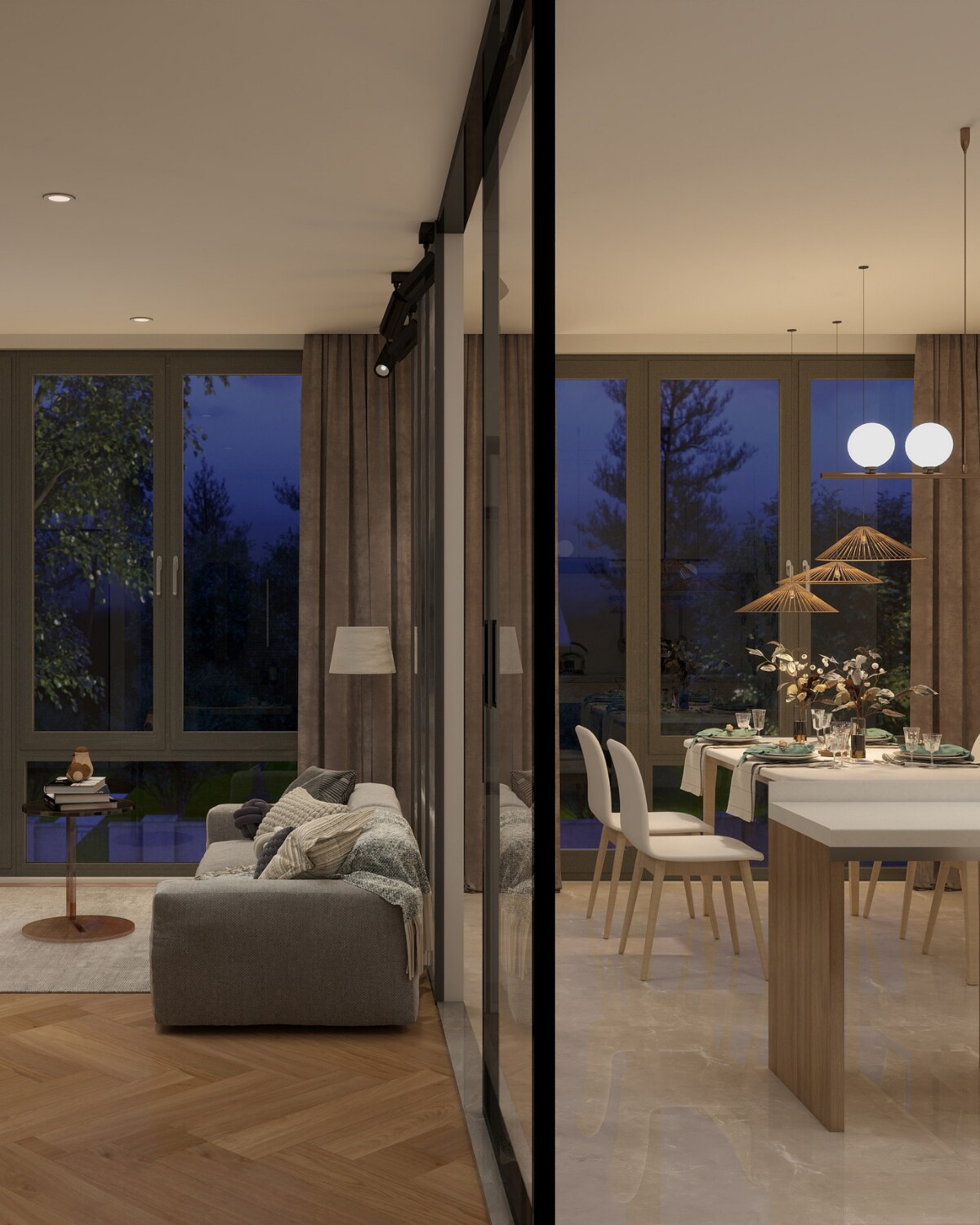 Living and dining